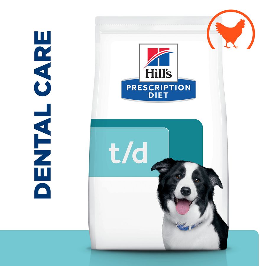 Hills Prescription Diet T D Dry Dog Food 4kg. Free Delivery at PetShop